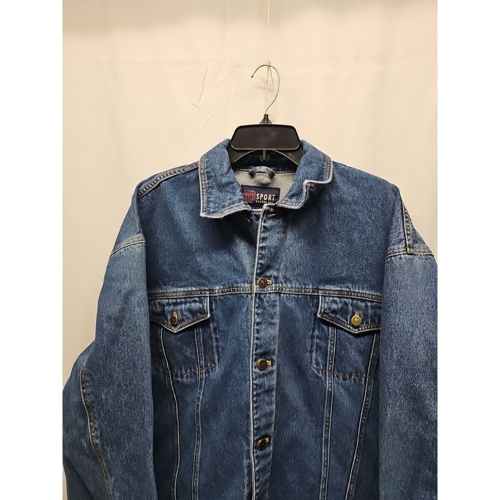 Harbor Bay Men's Blue Vintage Denim Jacket Hb Sport 90s Trucker Size 1xlt Tall - Picture 5 of 10